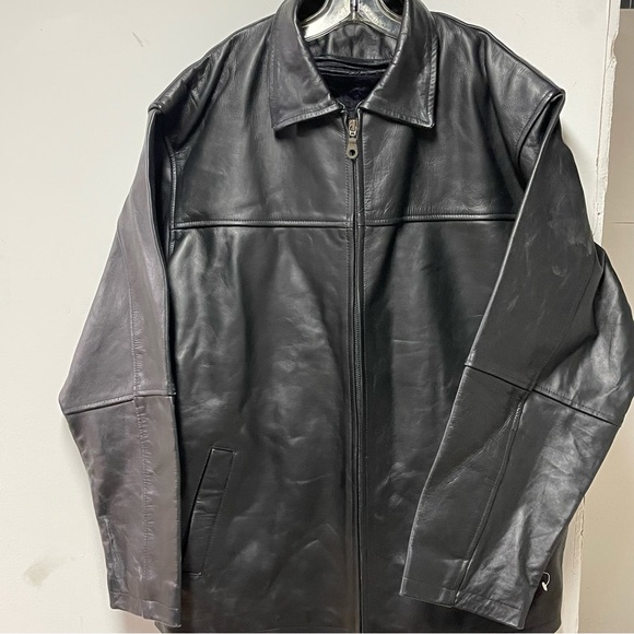 Nexus Men’s Genuine Leather Black Jacket with removable faux fur Liner XL - Picture 2 of 9